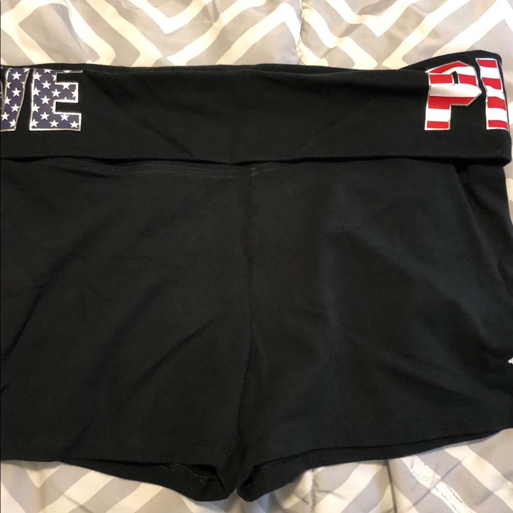 Pink fold over yoga short